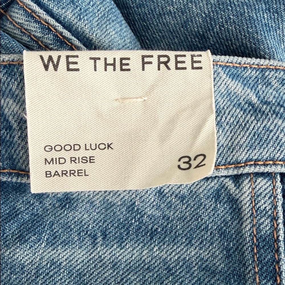 We the free good luck mid rise  barrel jeans 32 - Picture 7 of 7